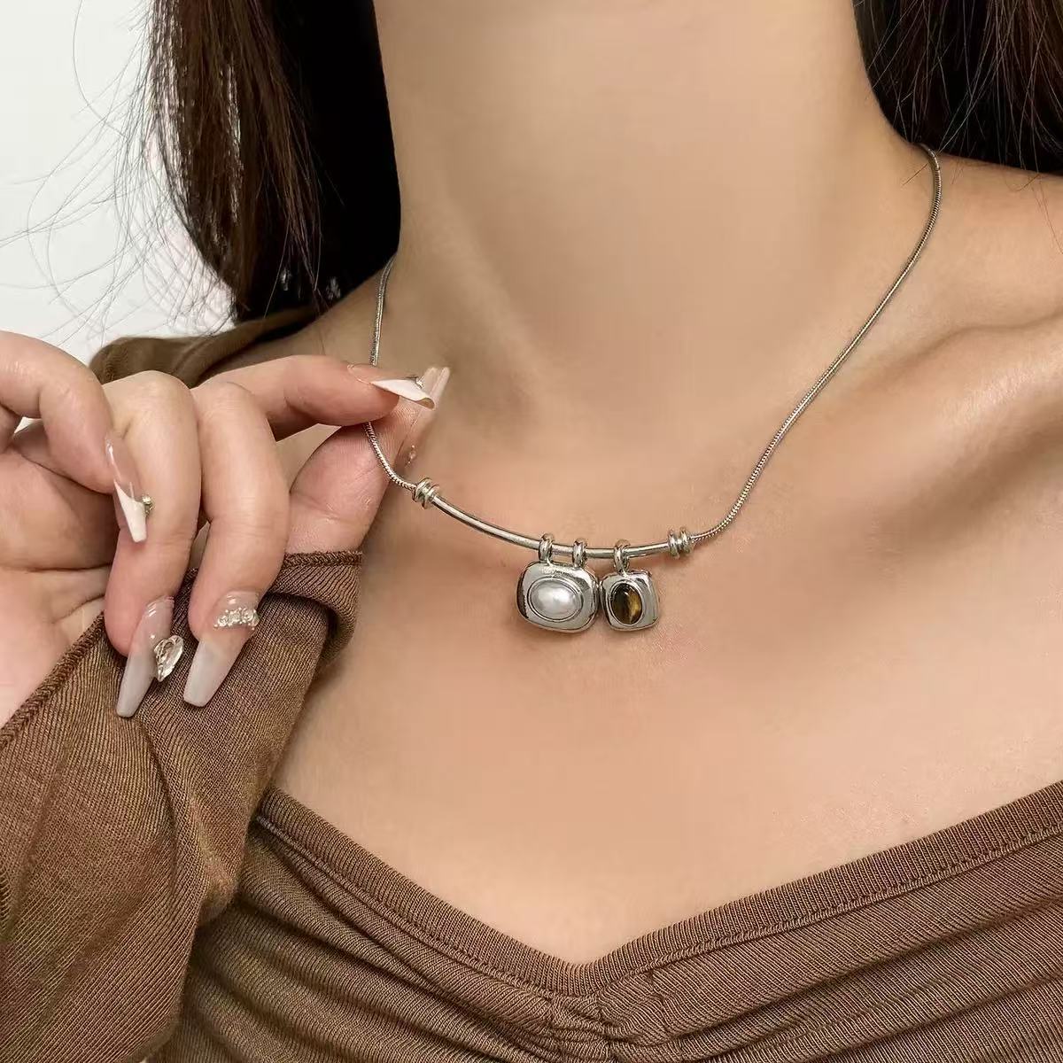 Titanium Steel Pendant Necklace for Women