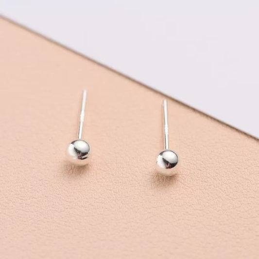 5mm Minimal Stud Earrings with Sterling Silver Posts