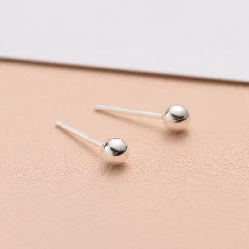 5mm Minimal Stud Earrings with Sterling Silver Posts