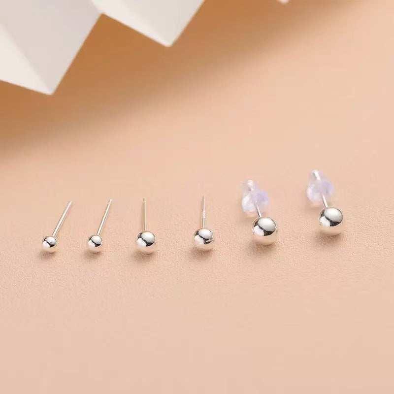 5mm Minimal Stud Earrings with Sterling Silver Posts