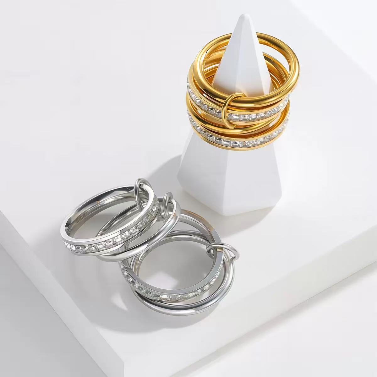 Multi-Layer Stacked Ring in Titanium Steel
